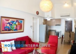 high ceiling furnished 1br for rent at st. francis shangri-la place