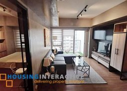 industrial modern-style fully furnished 1-bedroom unit for rent in two maridien
