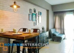 modern interior design fully furnished 1-bedroom unit for rent in forbeswood parklane