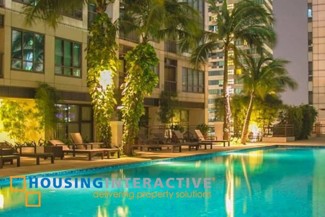 fully furnished studio unit for rent in joya lofts and towers makati