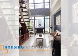 fully furnished 1-bedroom loft unit for rent in gramercy residences