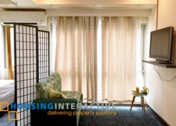 fully furnished studio unit for lease in forbeswood parklane bgc