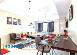 fully furnished studio unit for lease in icon plaza bgc