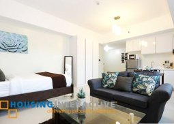 fully furnished studio unit for lease in icon plaza bgc