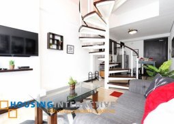 fully furnished 1br loft unit for lease in the fort residences bgc