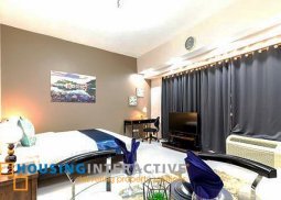 fully furnished studio unit for lease in the icon residences bgc