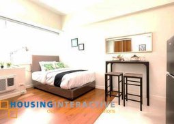 fully furnished studio unit for lease in eton tower makati