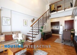 fully furnished 1br loft unit for lease in eton residences greenbelt makati