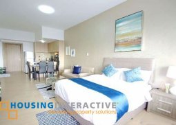 fully furnished studio unit for lease in one shangri-la place mandaluyong