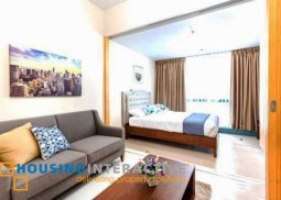 fully furnished studio unit for lease in one uptown residences bgc