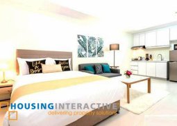 fully furnished studio unit for lease in icon plaza bgc