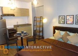 fully furnished studio unit for rent in the rise