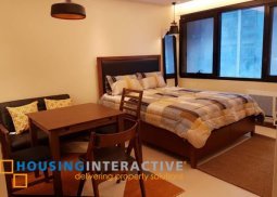 fully furnished studio unit for rent in icon plaza