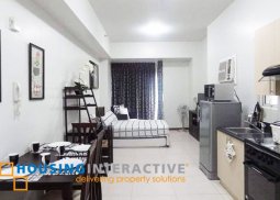 fully furnished studio unit for rent in the columns legazpi