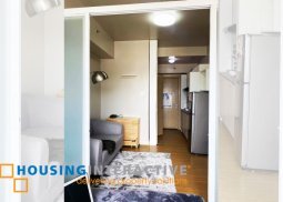 modern & fully furnished 1-bedroom unit with balcony for rent in grace residences