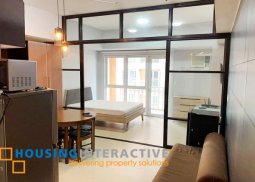 luxe fully furnished studio unit with balcony for rent in venice luxury residences