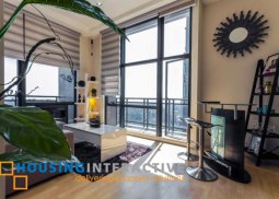 fully furnished 1-bedroom unit with balcony for rent in the gramercy residences