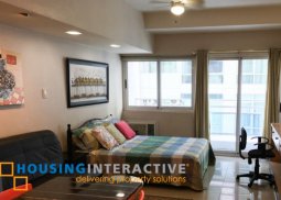 fully furnished studio unit for lease in fort palm spring bgc