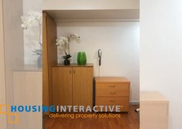 fully furnished studio unit with balcony for sale in bsa mansion