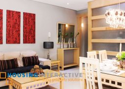 fully furnished 2br unit for lease in the luxe residences bgc