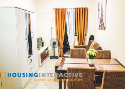 furnished 1-bedroom unit for rent with balcony in amaia skies shaw