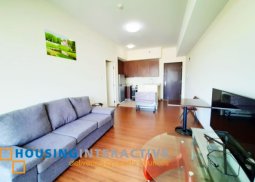 furnished one-bedroom unit with parking in shang salcedo for rent