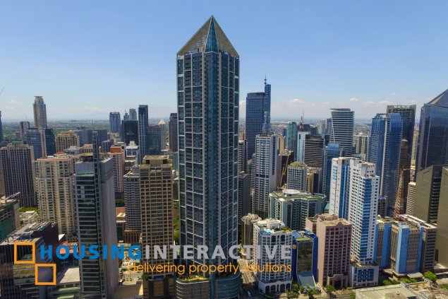 furnished one-bedroom unit with parking in shang salcedo for rent