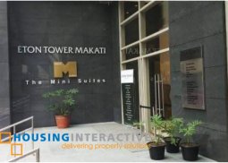 studio unit for rent/sale in eton tower makati