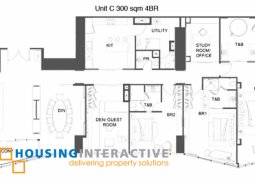 4br flat unit for sale at grand hyatt residences bgc