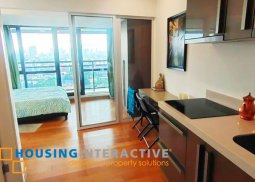 fully furnished studio unit with balcony for sale in milano residences