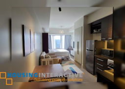 fully furnished studio unit for lease in proscenium at rockwell