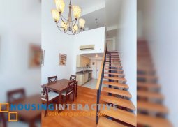 fully furnished 1 bedroom loft type unit for sale in one rockwell