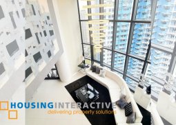 fancy 4-bedroom loft unit with balcony for rent in arya residences