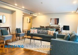 fully furnished 3br unit for lease in one roxas triangle