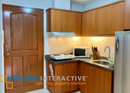 fully furnished studio unit with balcony for rent in the paseo parkview suites
