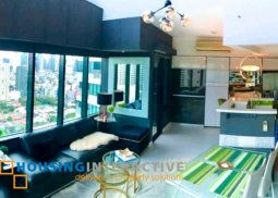 fully furnished 1-bedroom loft unit with balcony for rent in one rockwell