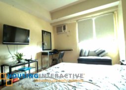 fully furnished studio unit - for rent at the grove rockwell