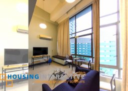 fully furnished 1 bedroom loft type unit - for rent in bellagio three