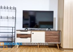 fully furnished studio unit with balcony & parking for rent in one maridien