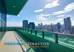 fully furnished 3-bedroom loft unit with balcony & parking for rent in edades