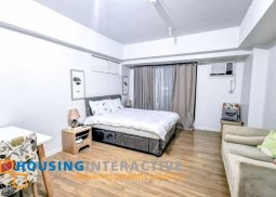 fully furnished studio unit with parking for rent in solstice tower
