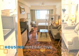 fully furnished studio unit for sale in the columns ayala