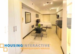 fully furnished studio unit for rent in the columns ayala