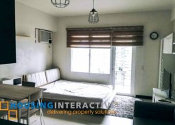 fully furnished studio unit with balcony for sale/rent in two serendra