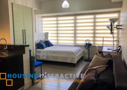 fully furnished studio unit for sale in proscenium at rockwell