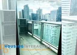 fully furnished 2-bedroom unit with balcony & parking for rent in one serendra