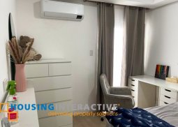 fully furnished 1-bedroom unit with parking for rent in the residences at bonifacio