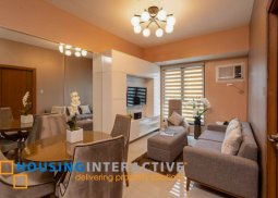 fully furnished 1-bedroom unit with parking for rent in sapphire bloc