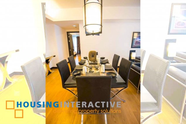 fully furnished 2br unit for lease at one serendra