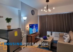fully furnished 1-bedroom unit with balcony for rent in the residence at commonwealth